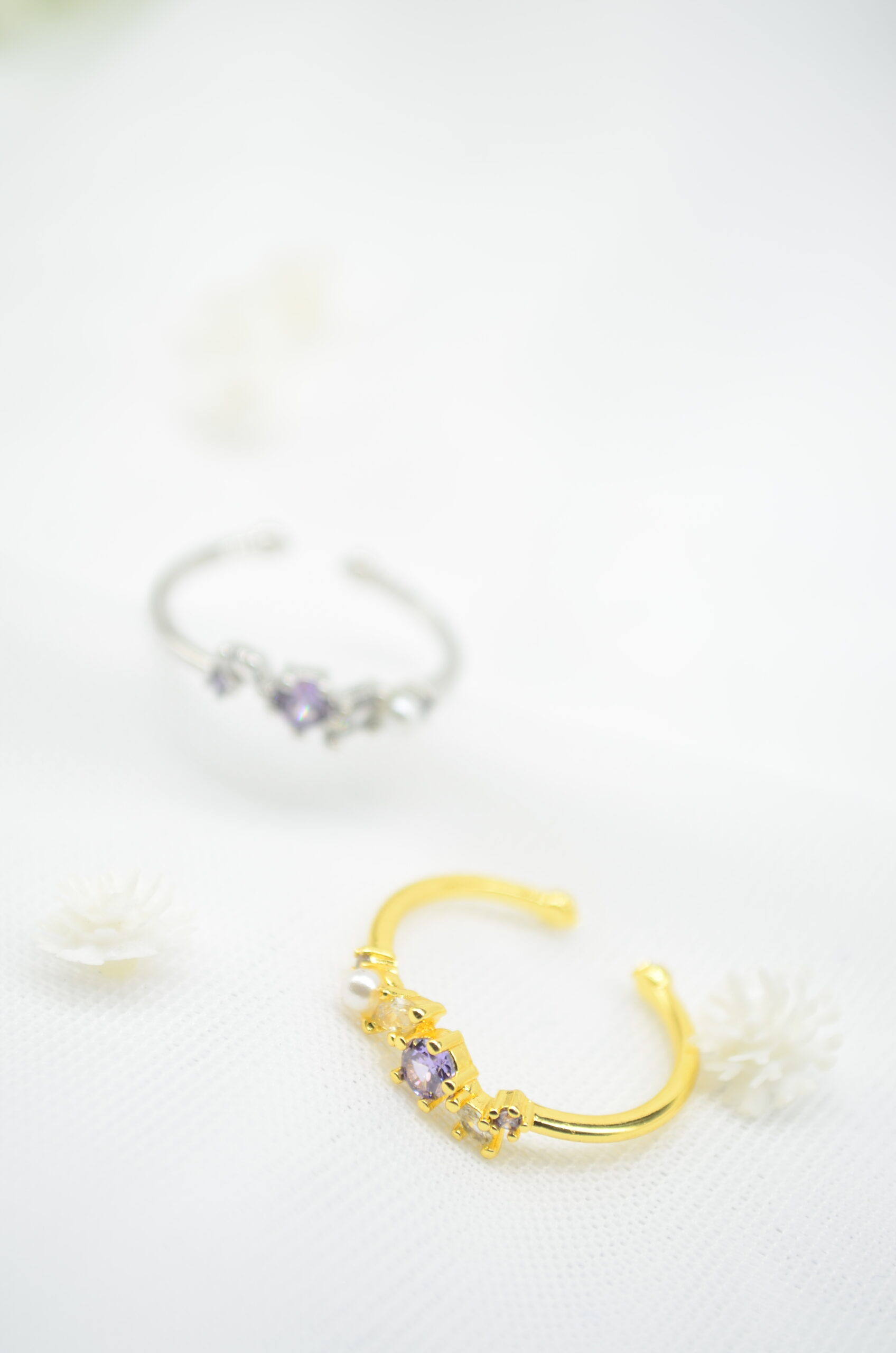 anillo destello amatista