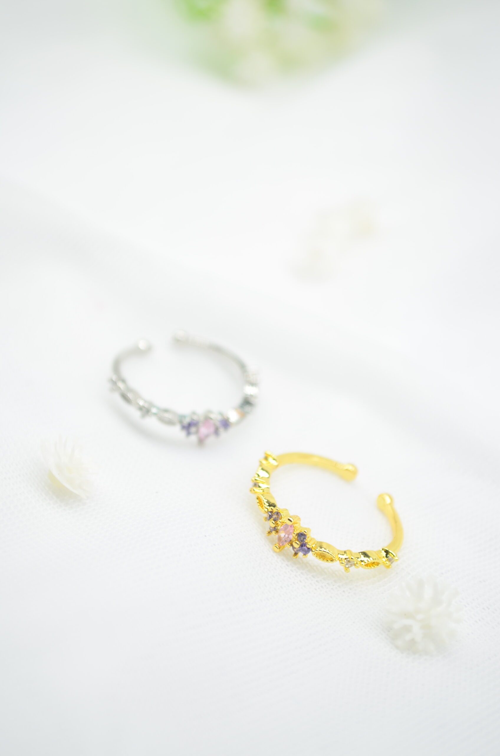 anillo tiara geométrica