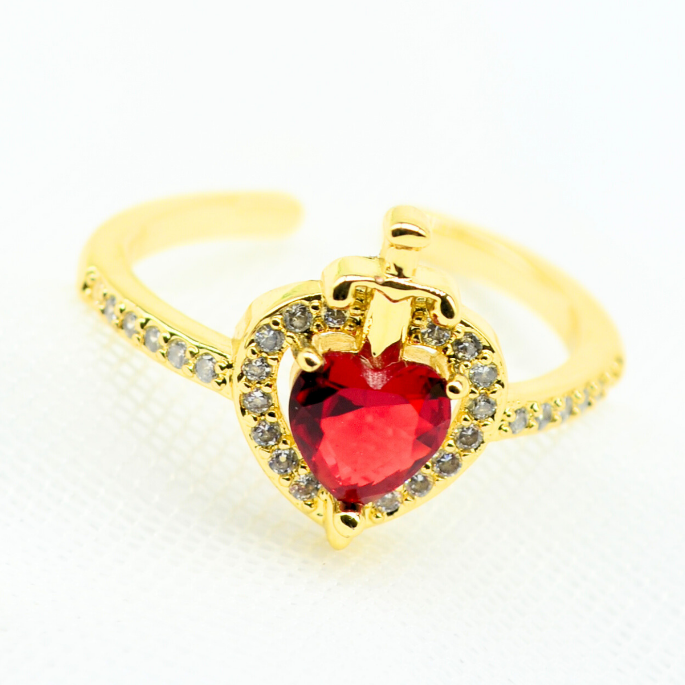 anillo corazón valiente