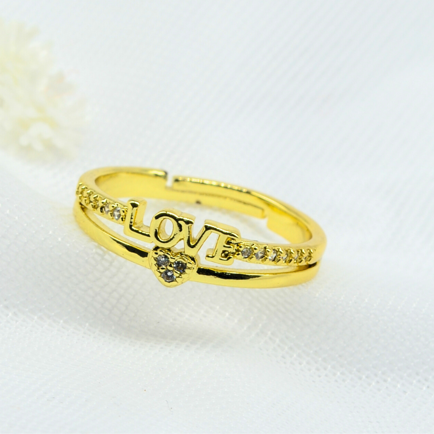 anillo love radiante