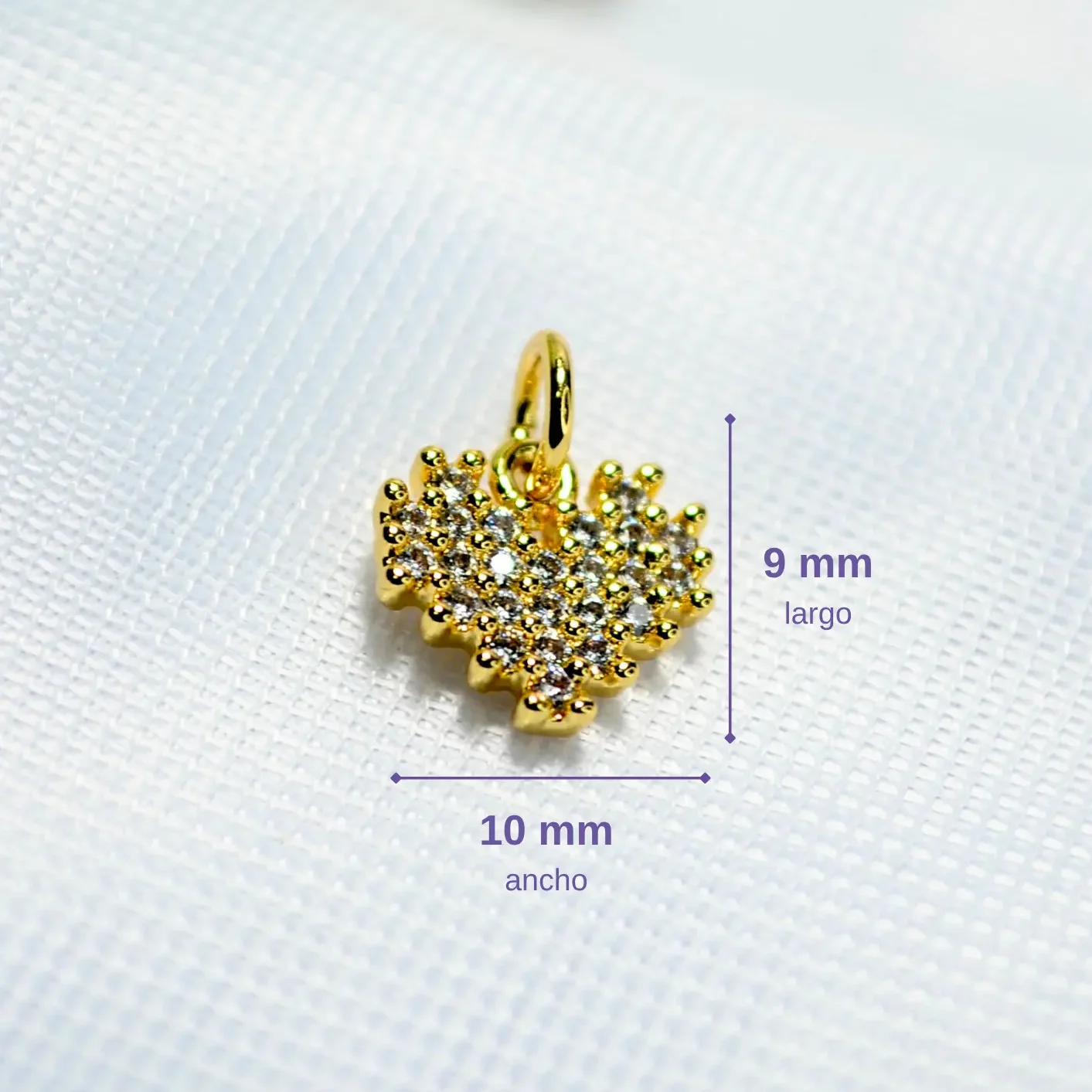 dije para cadena corazón circones pixelado dije para cadena corazón circones pixelado