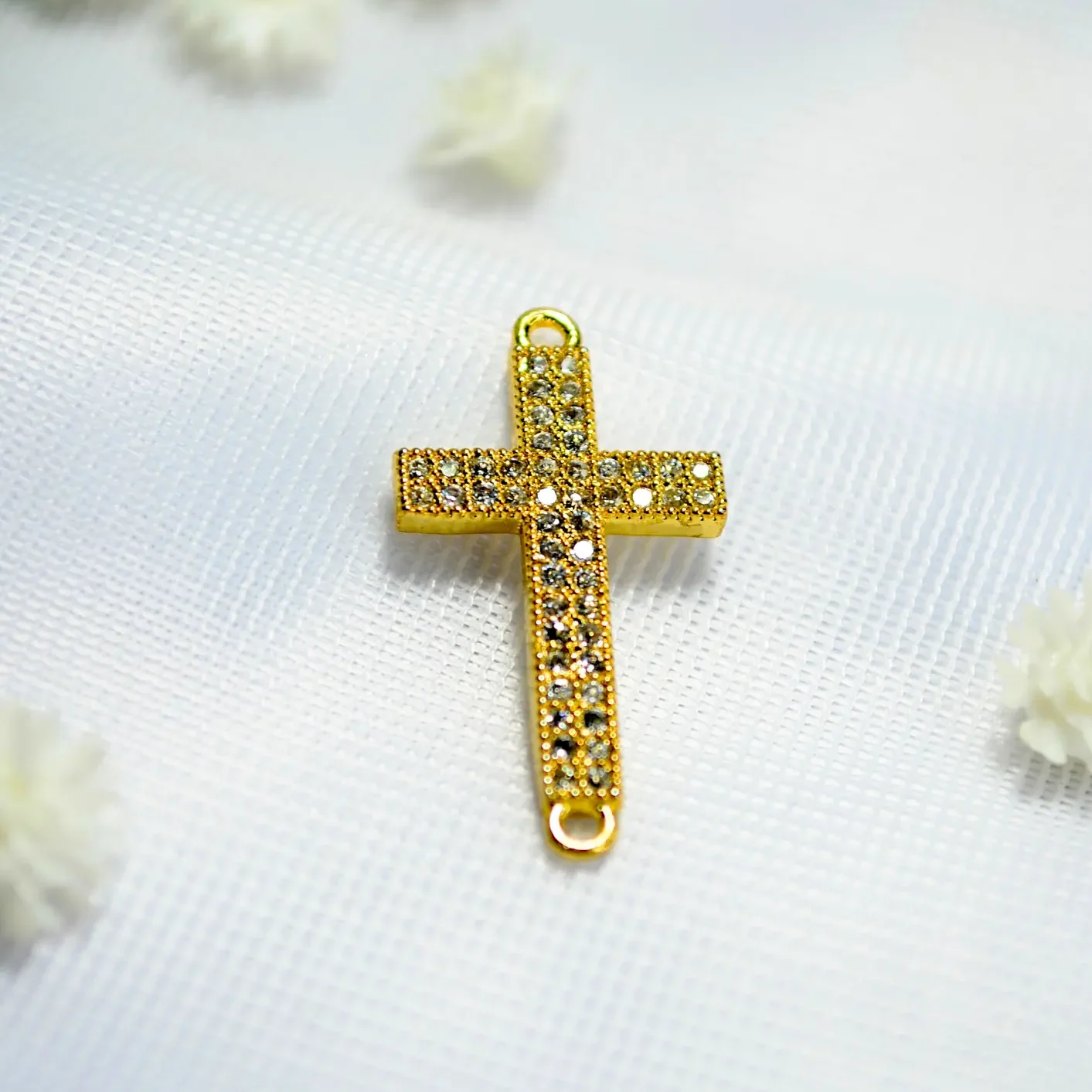 dije para pulsera cruz de circones