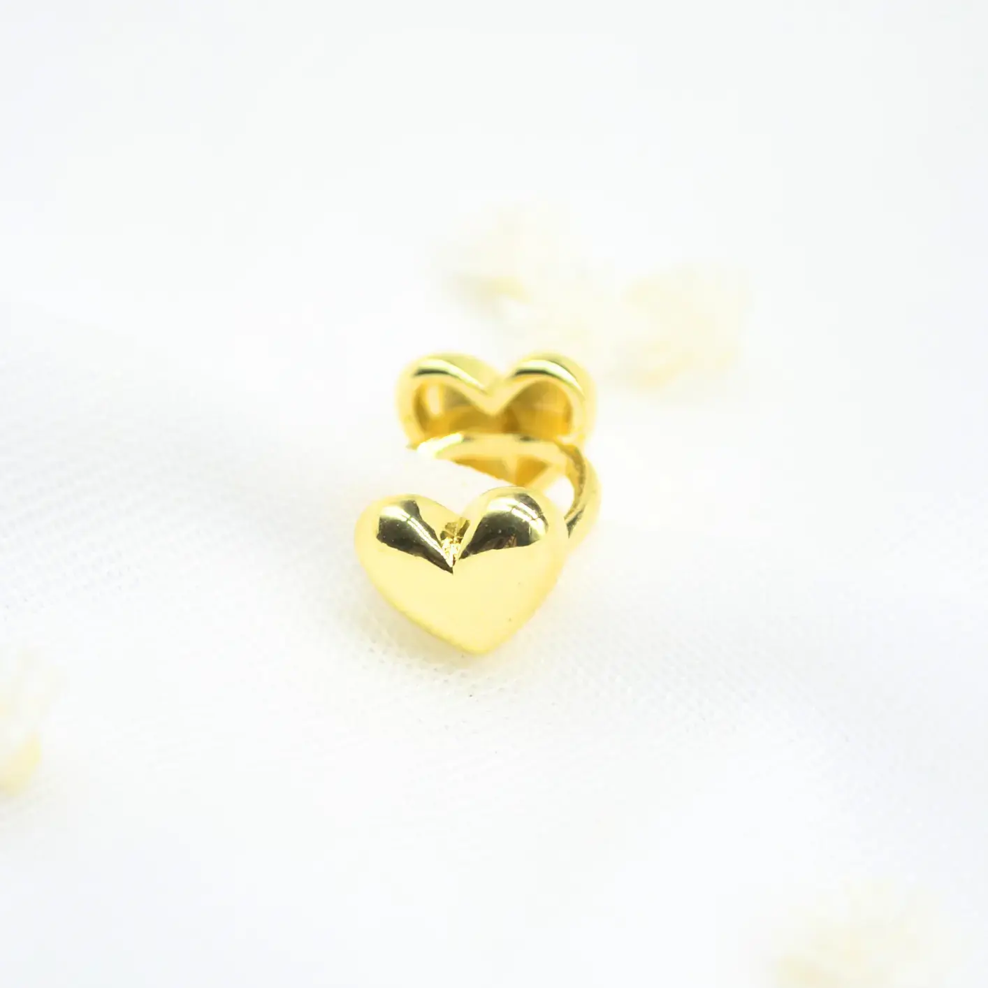 earcuff corazón abombado.