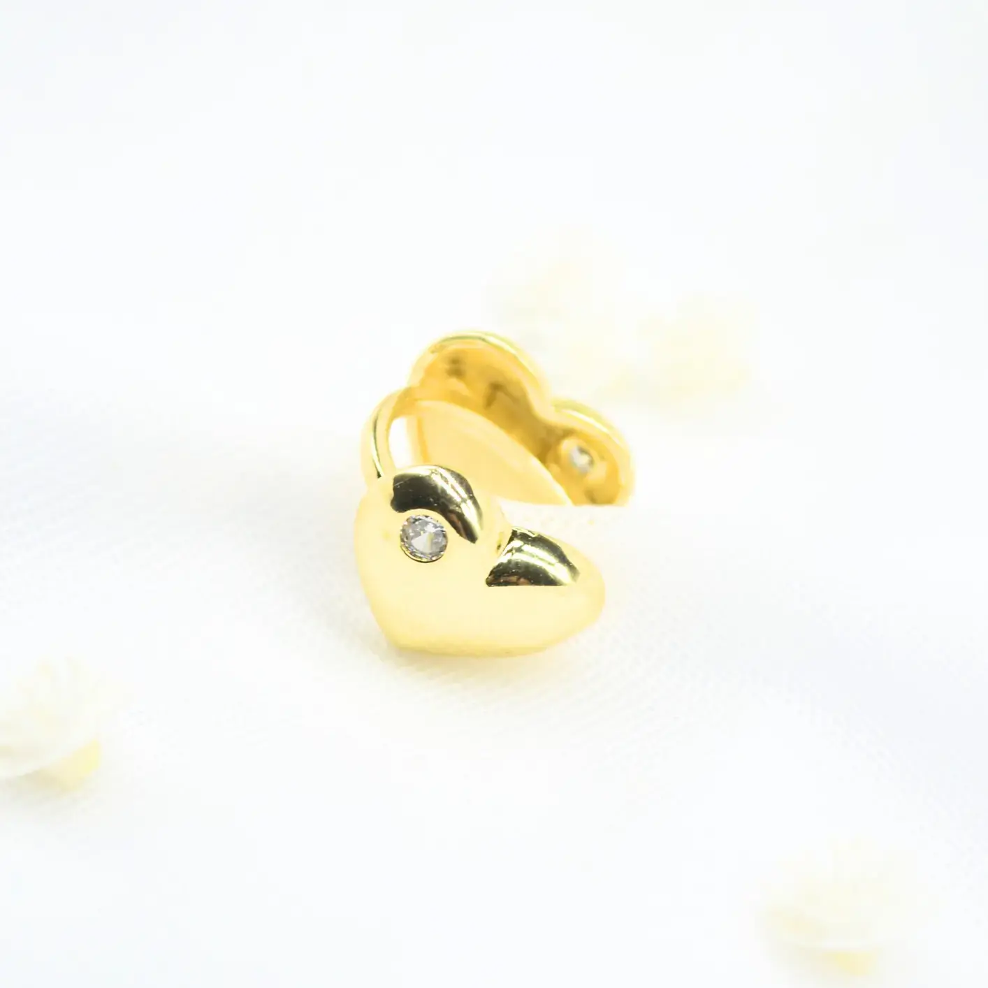 earcuff corazón destello