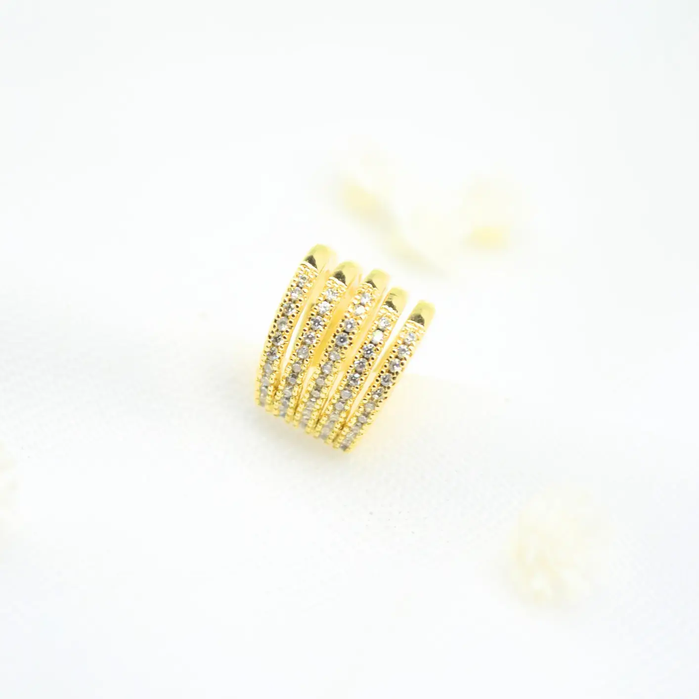 earcuff de cinco aros con circones