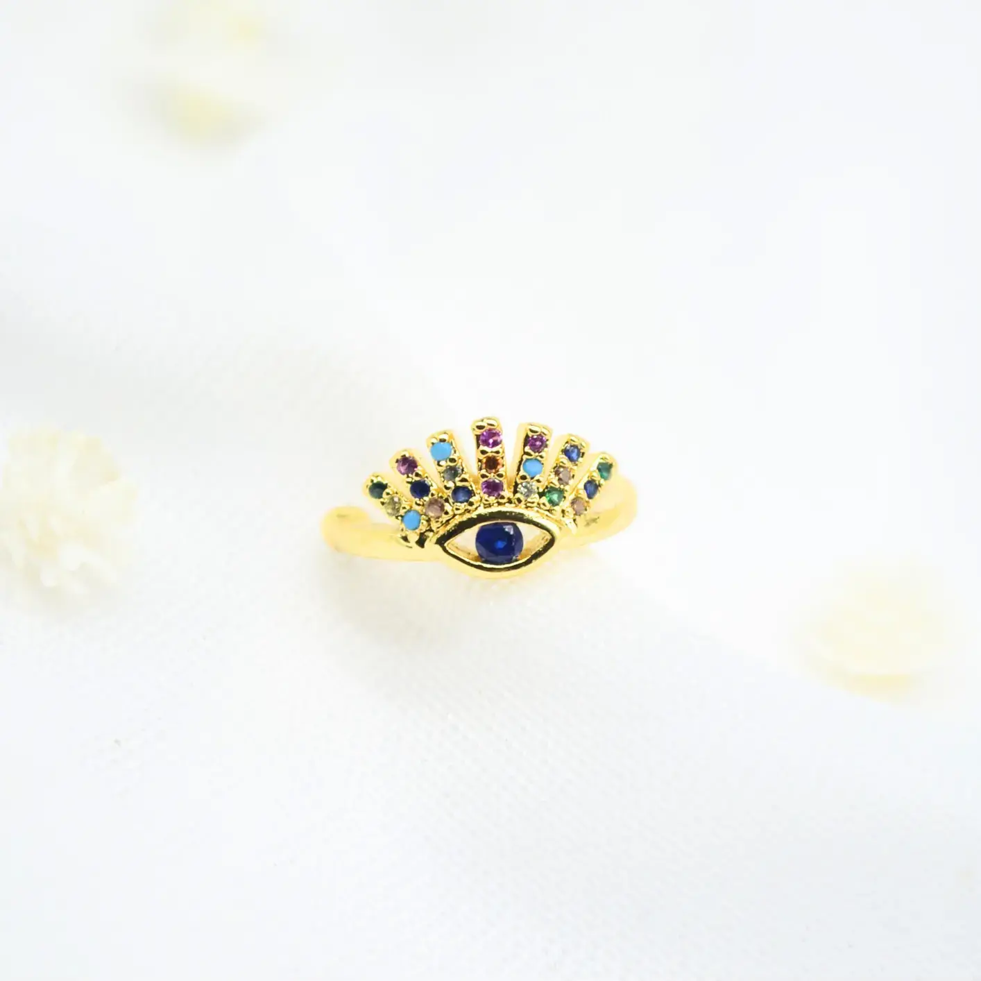 earcuff de ojo turco multicolor.