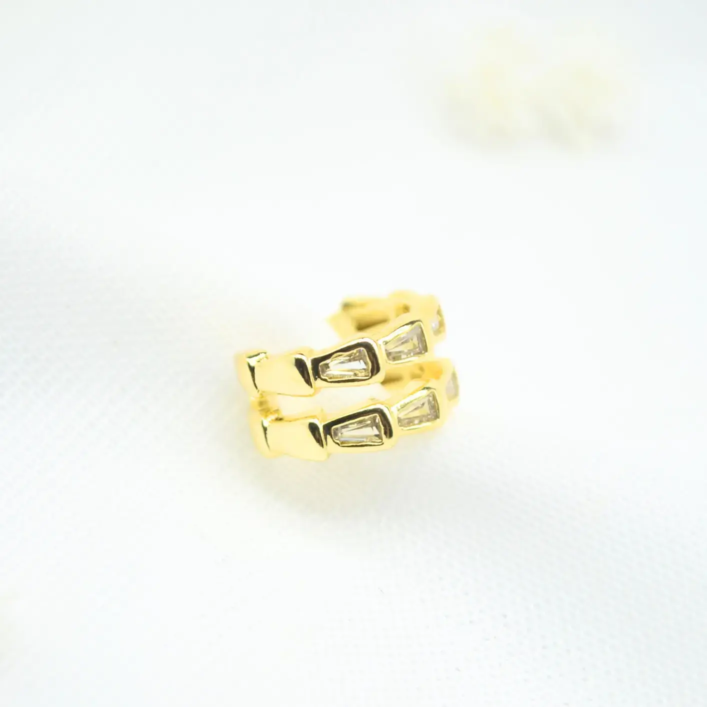 earcuff de doble banda con cristales
