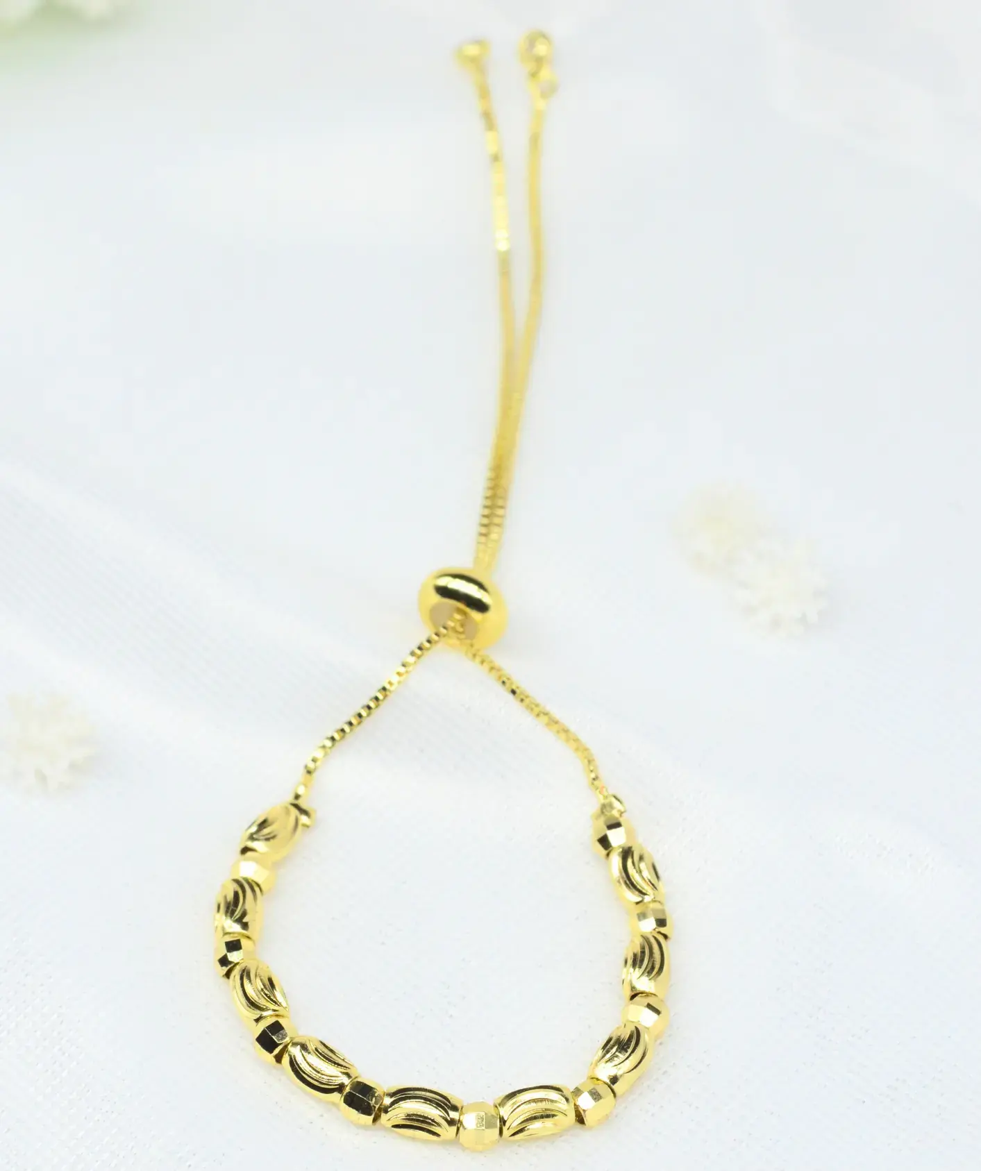 pulsera ajustable de dijes ovalados