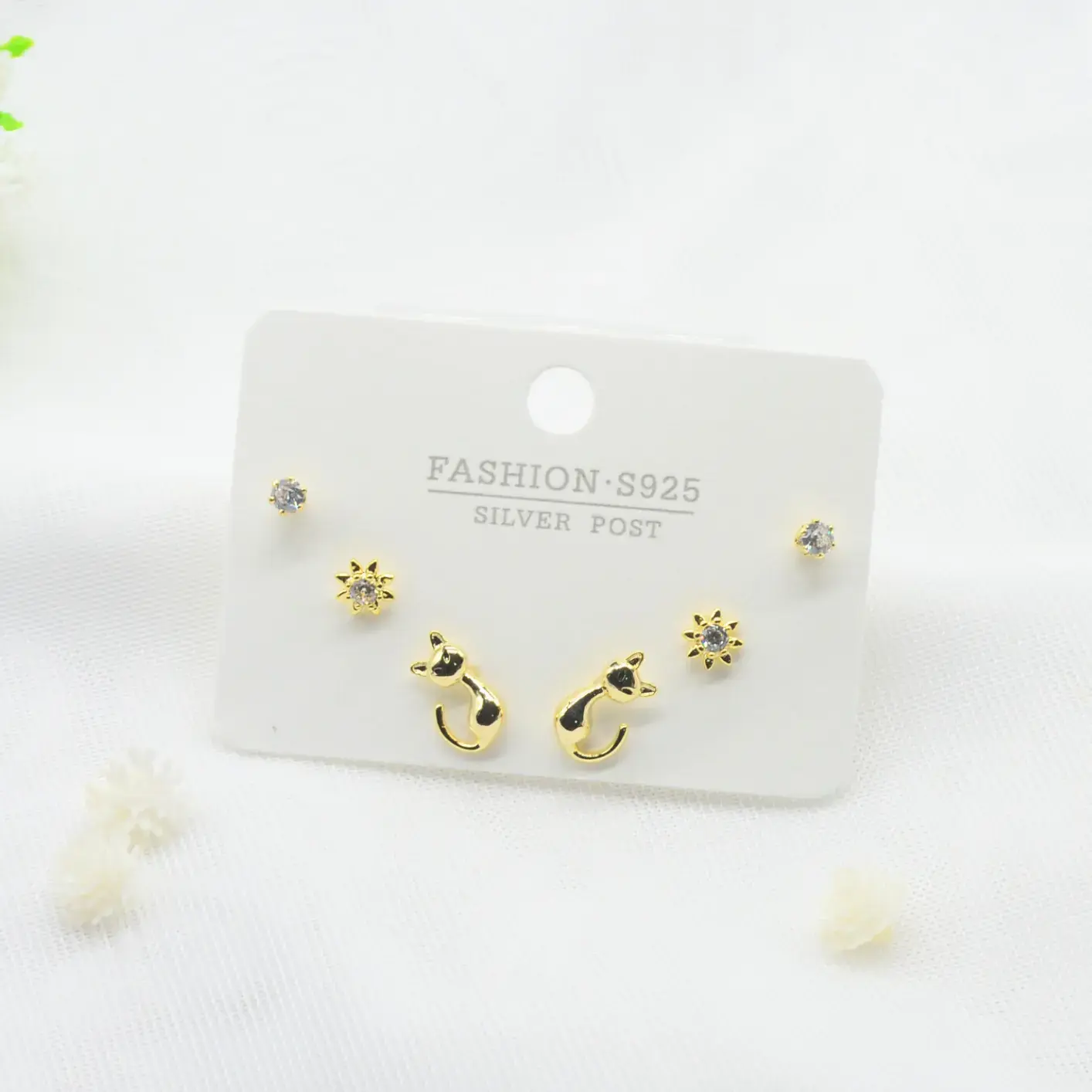 set gatito y estrellas