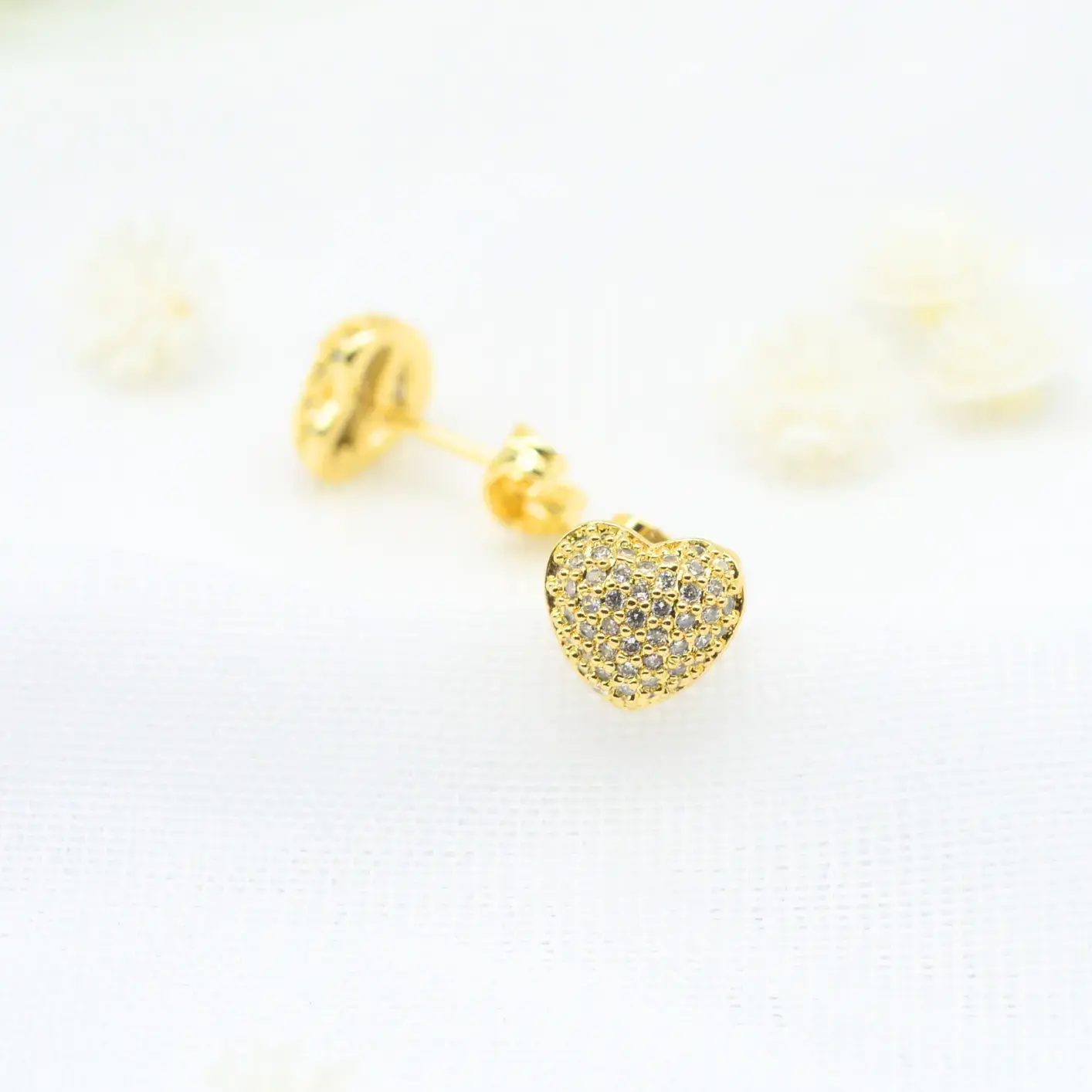 topos de corazón con micro circones.